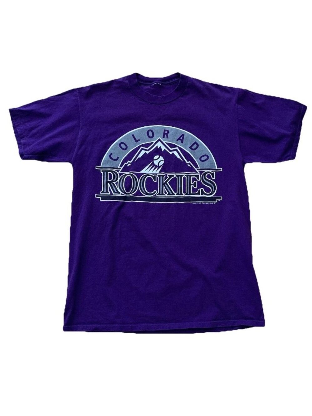 Colorado Rockies Baseball Sports Tshirt Men’s Large Purple 90’s